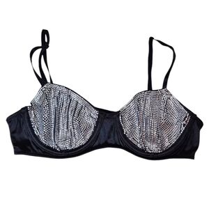 Dolls Kill Club Exx rhinestone bra size small